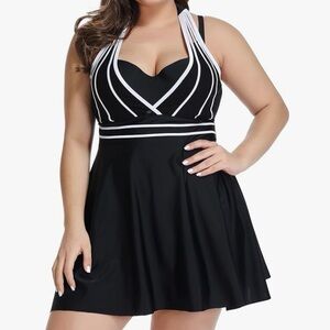 Black Tankini with Skirt & matching Shorts XXL – Discontinued – Worn Once